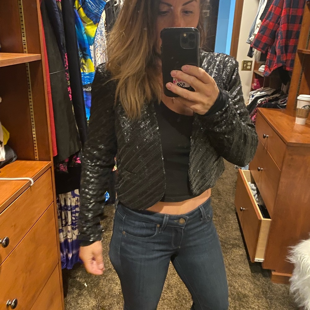 Sequin Crop Jacket - image 7